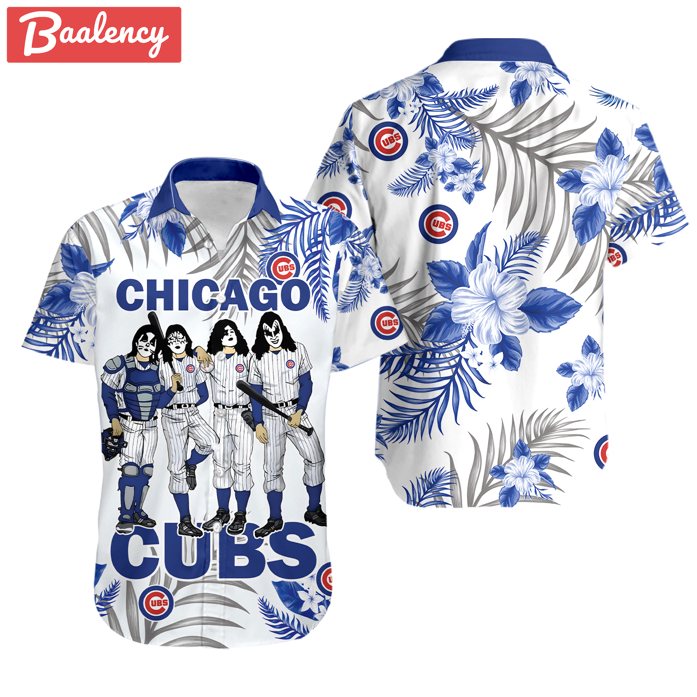 Chicago cubs kiss fans hawaiian shirt Hawaii Shirt Shorts & Flip Flops