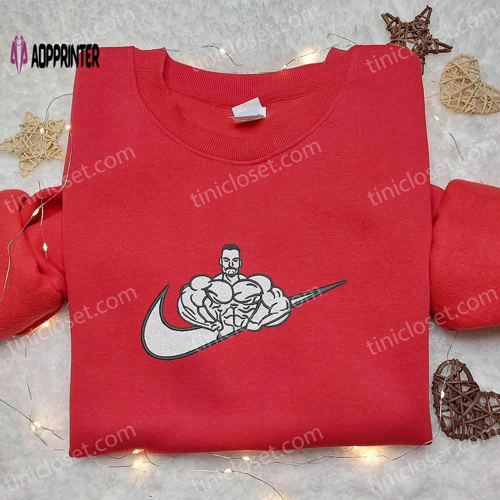 Chris bumsted x nike swoosh embroidered sweatshirt: celebrity-inspired shirt Embroidered Shirt