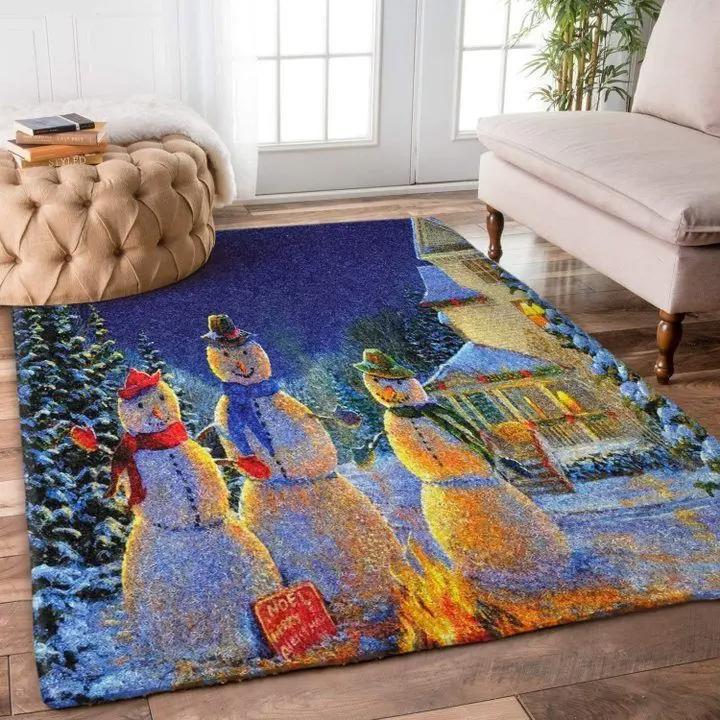 Christmas snowman area rug living room and bed room rug rug regtangle carpet floor decor home decor Rectangle Rug