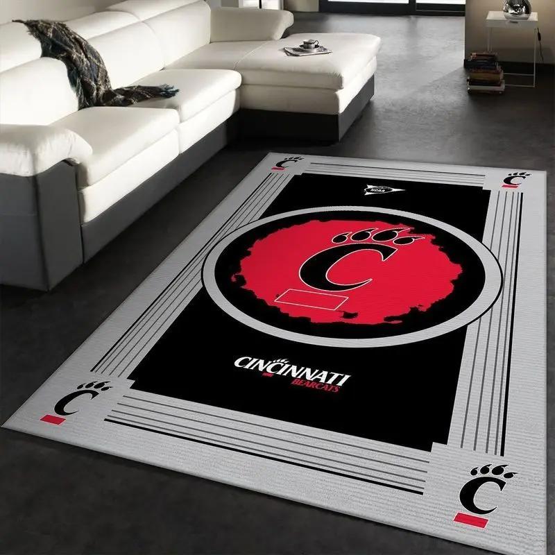 Cincinnati bearcats ncaa team logo nice gift home decor rectangle area 2 Rectangle Rug