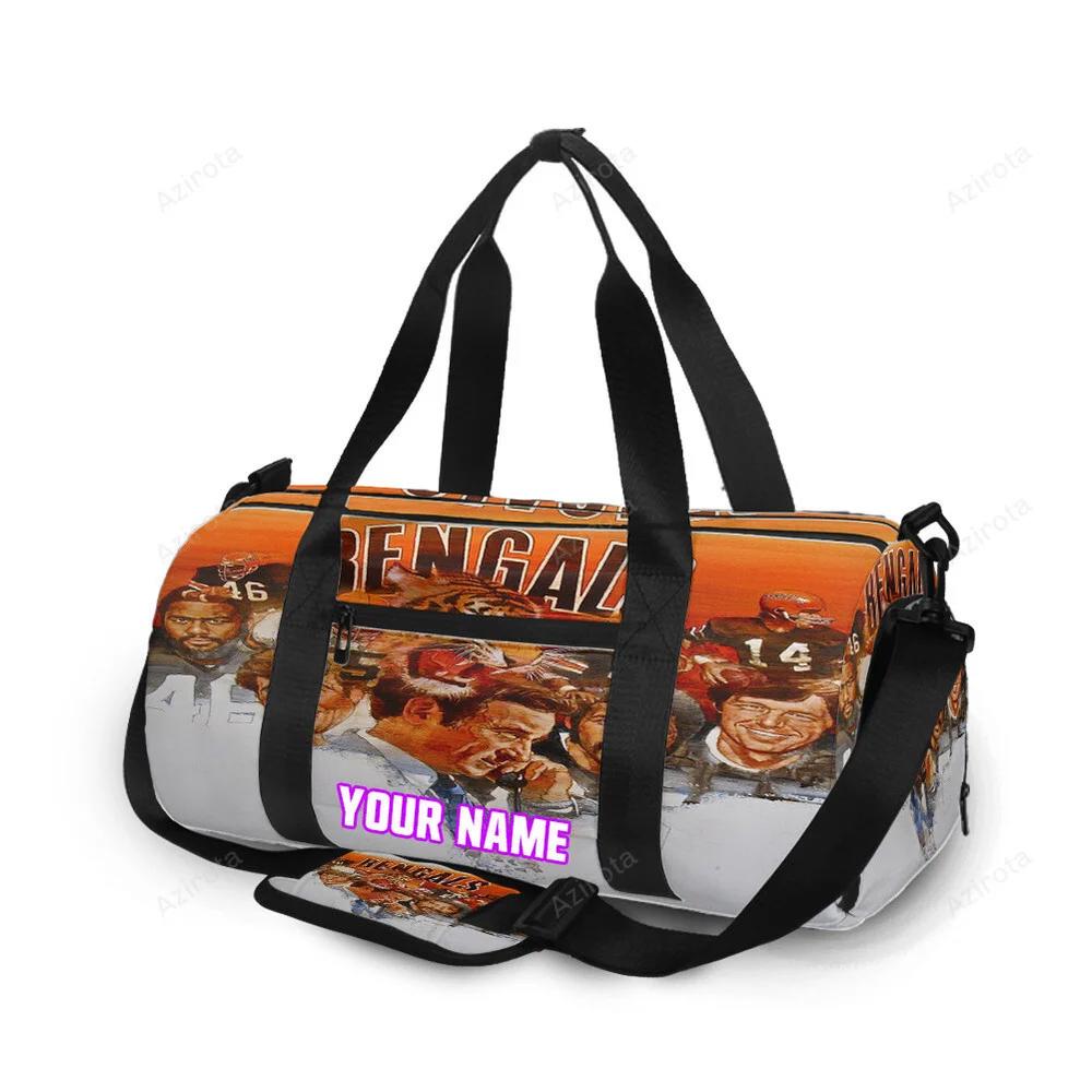 Cincinnati bengals team v2 personalized name travel bag gym bag 928 Travel Bag