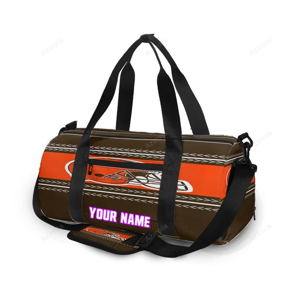 Cleveland browns logo v41 personalized name travel bag gym bag 1881 Travel Bag
