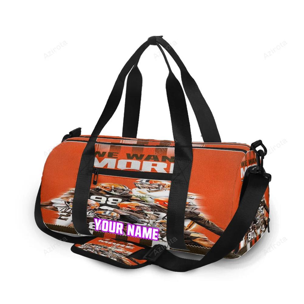 Cleveland browns players we want more personalized name travel bag gym bag 1496 Travel Bag