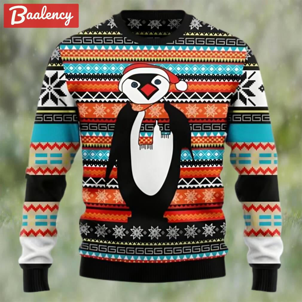 Colorful pattern penguin lover ugly christmas sweater Christmas Ugly Sweater
