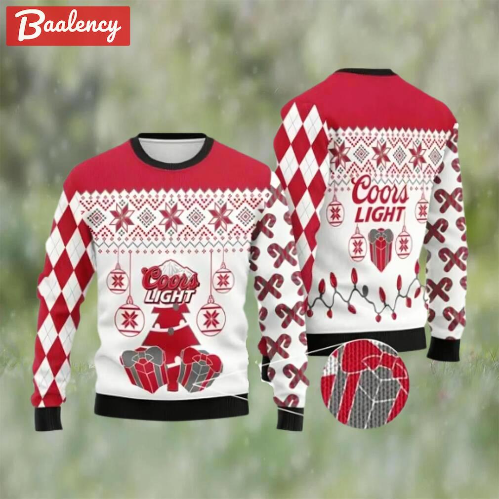 Coors light beer ugly sweater, faux wool sweater, christmas gifts for beer lovers, international beer day, best christmas gifts for 2022 ? prinvity Christmas Ugly Sweater