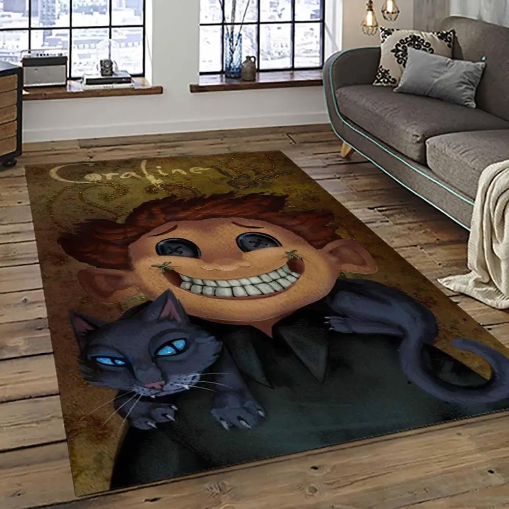 Coraline fantastic film movie carpet area rug home decor halloween gift best present for friends cr13 Rectangle Rug
