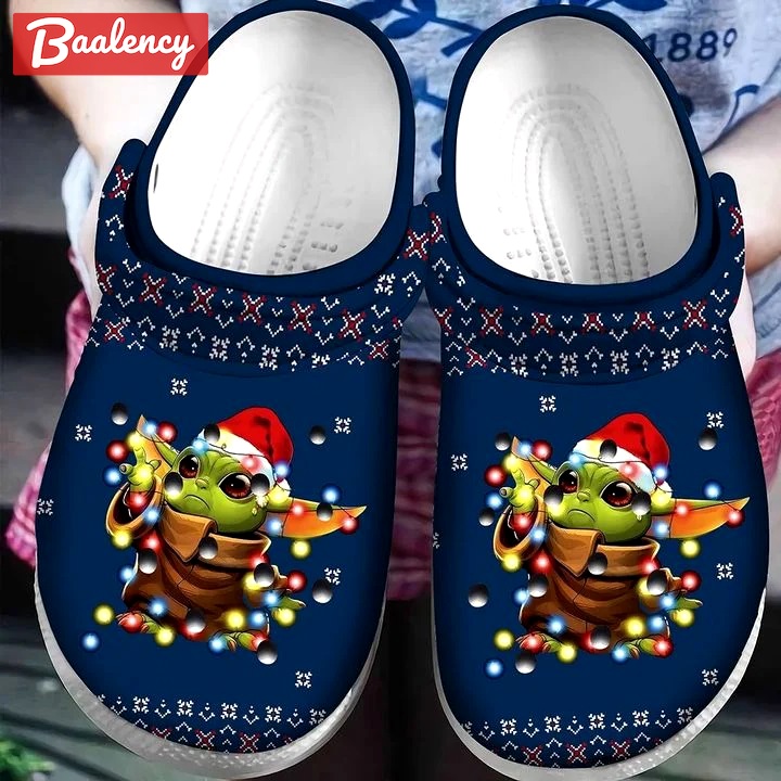 Crocs outfit - baby yoda christmas lights ugly pattern christmas crocs crocband clog shoes for men women - 157 Crocs Outfit