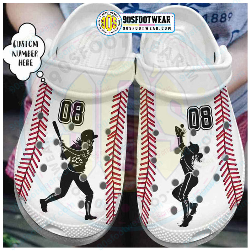 Crocs outfit - customize jersey numbers baseball girl batter player personalized baseball crocs - 506 Crocs Outfit