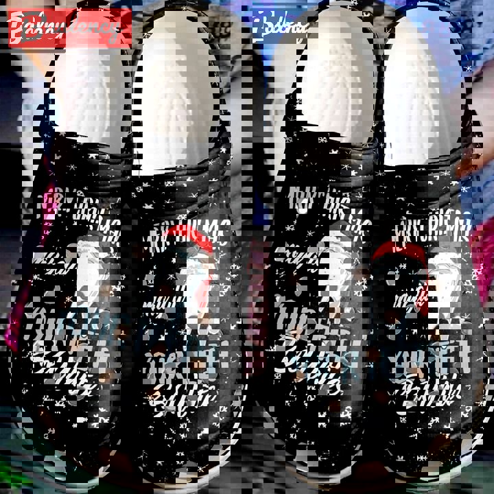 Crocs outfit - dentist may all your teeth be white christmas santa hat crocs crocband clog shoes for men women - 586 Crocs Outfit