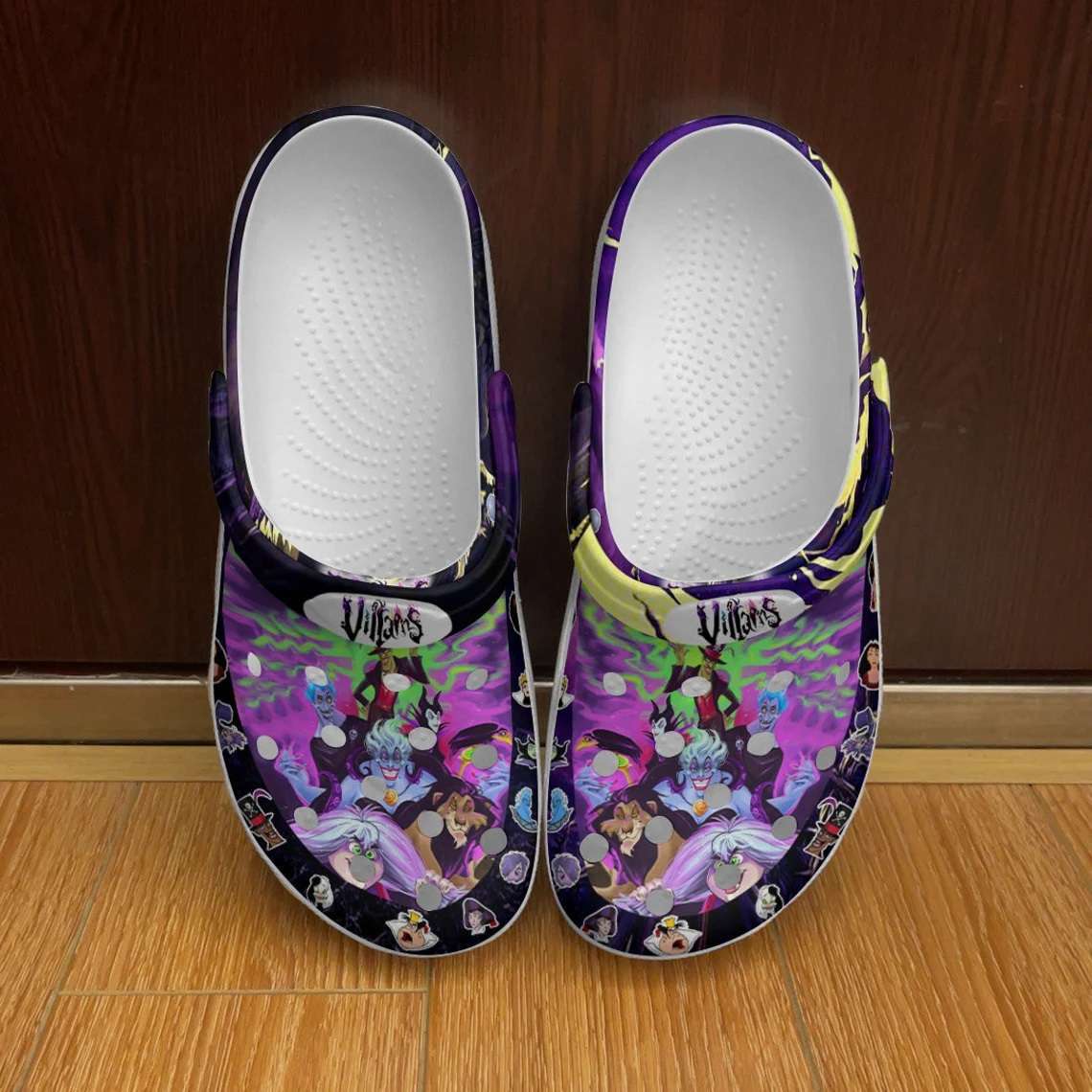 Crocs outfit - disney villians full print purple rainbow disney graphic cartoon unisex crocs clogs crocband shoes - 626 Crocs Outfit