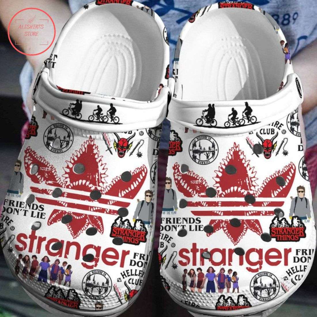 Crocs outfit - friends don’t lie stranger things pattern crocs clogs crocband shoes - 737 Crocs Outfit