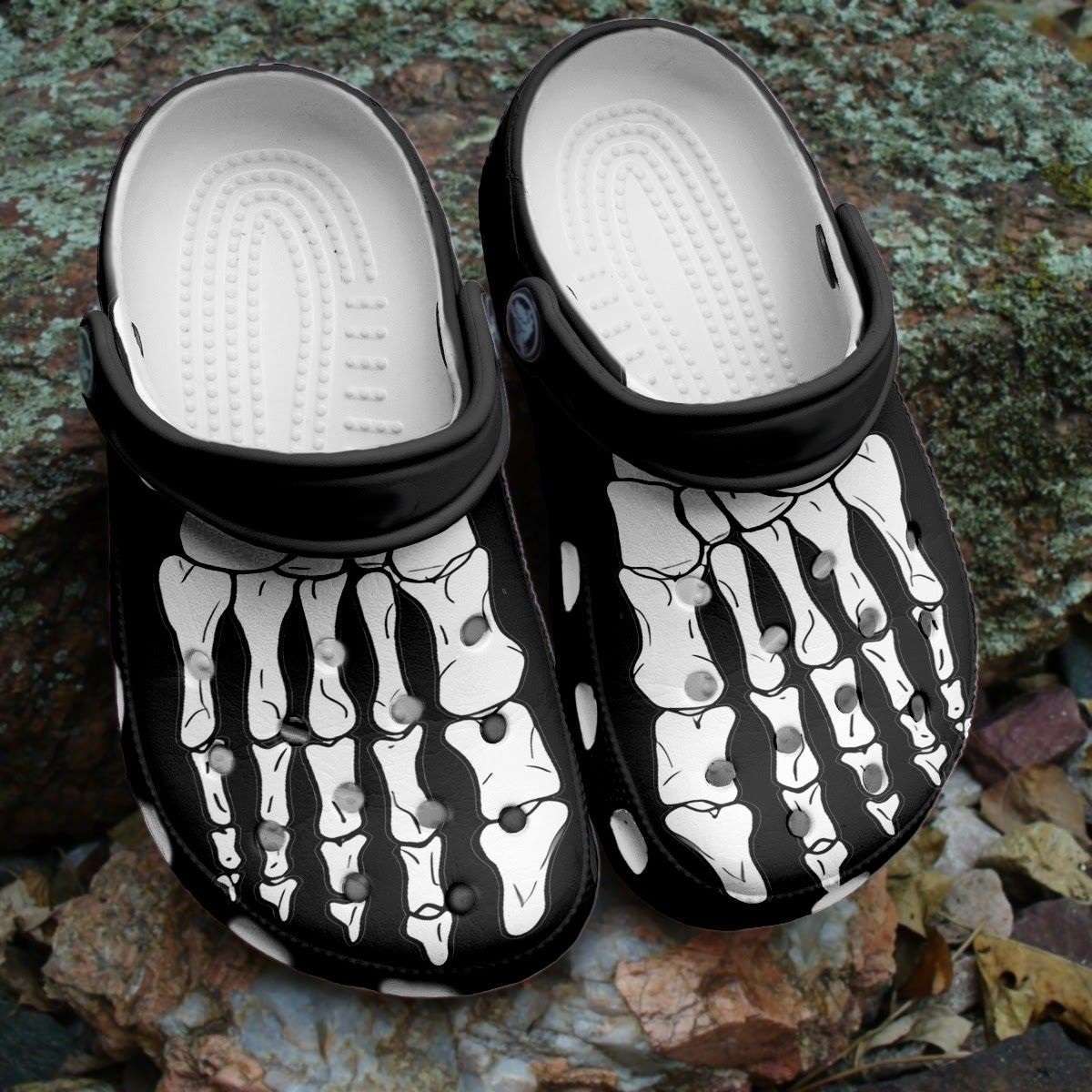Crocs outfit - halloween black skull skeleton foot crocs crocband clogs - 830 Crocs Outfit