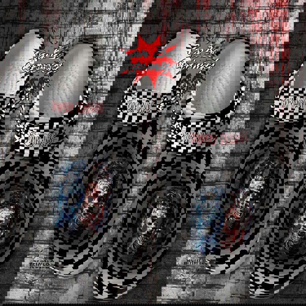 Crocs outfit - halloween crocs personalized halloween scary leatherface checkered tunnel clogs crocband shoes - 915 Crocs Outfit