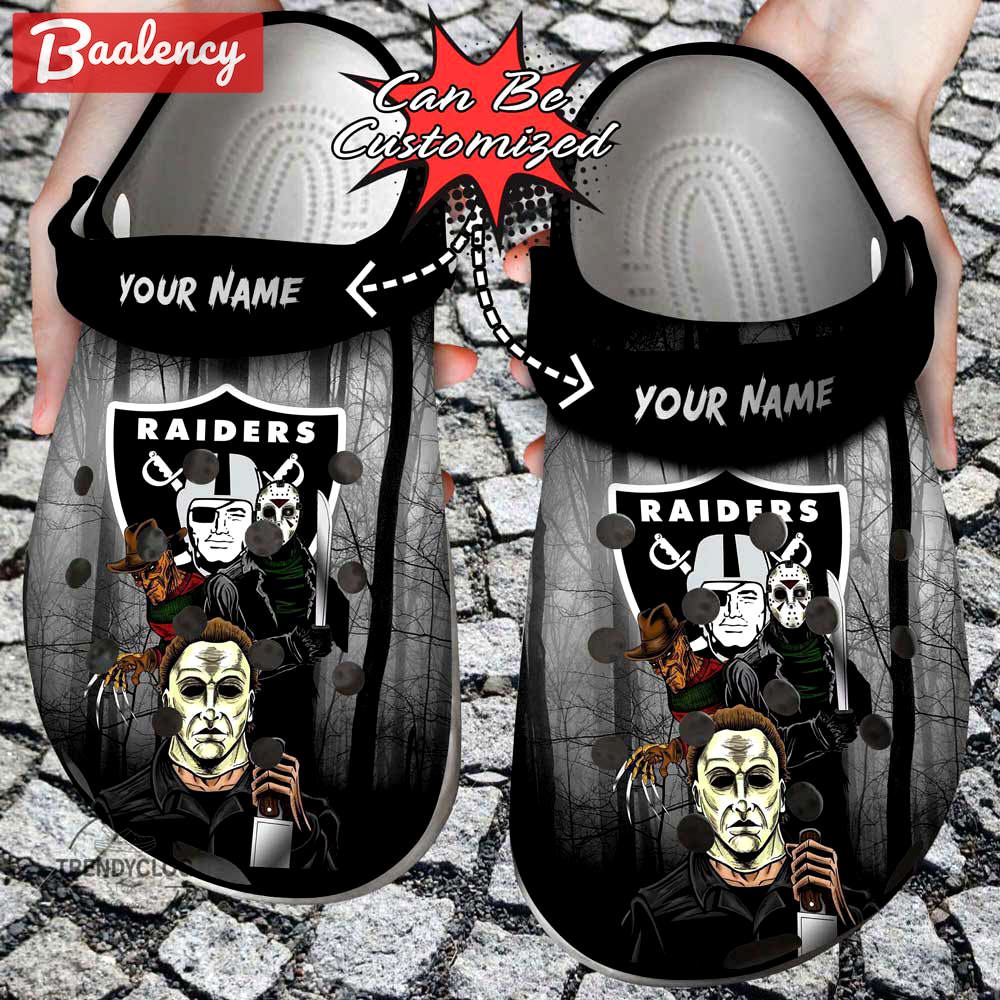 Crocs outfit - halloween crocs personalized las vegas raiders horror movie clogs crocband shoes - 959 Crocs Outfit