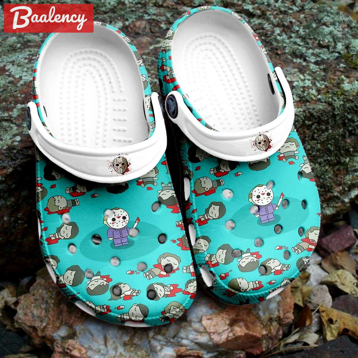 Crocs outfit - halloween face killer jason voorhees friday the 13th crocs crocband clogs - 1019 Crocs Outfit