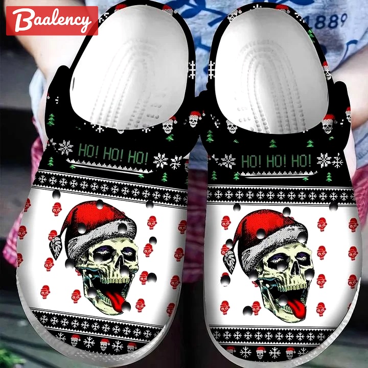 Crocs outfit - hohoho skull ugly pattern christmas crocs crocband clog shoes for men women - 1249 Crocs Outfit