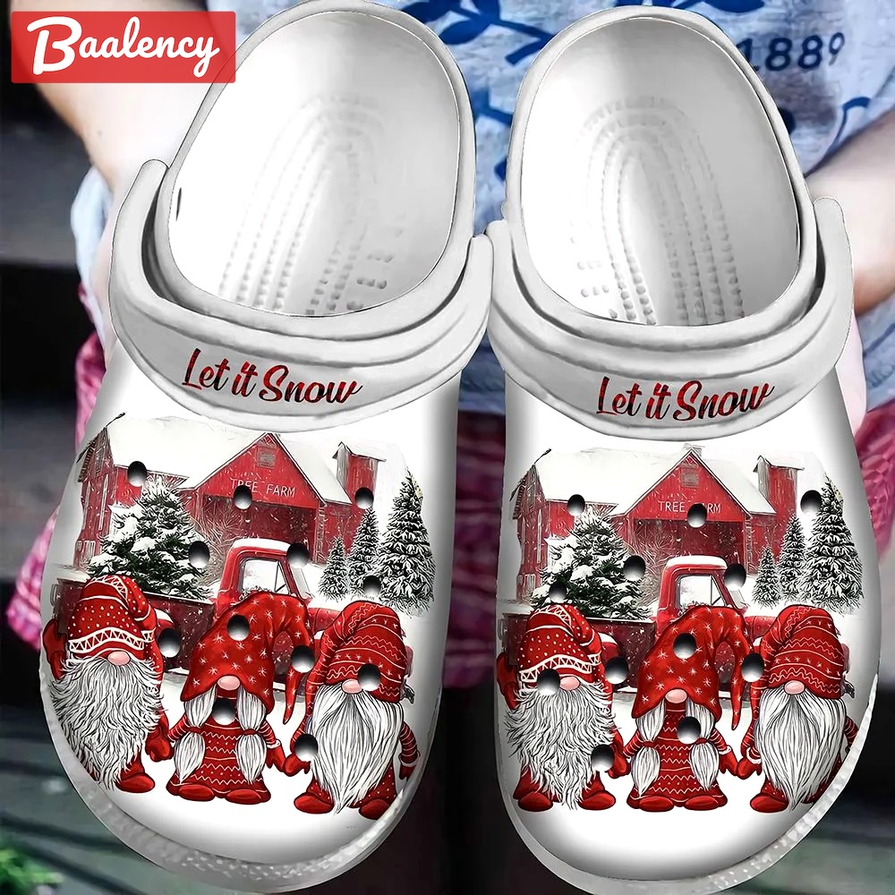 Crocs outfit - let it snow gnomies christmas crocs crocband clog shoes for men women - 1355 Crocs Outfit