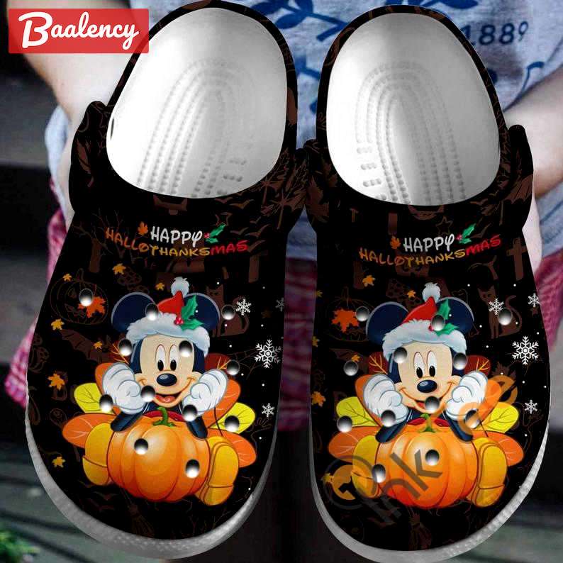Crocs outfit - mickey mouse happy hallothanksmas crocs crocband clogs shoes for thanksgiving - 1447 Crocs Outfit