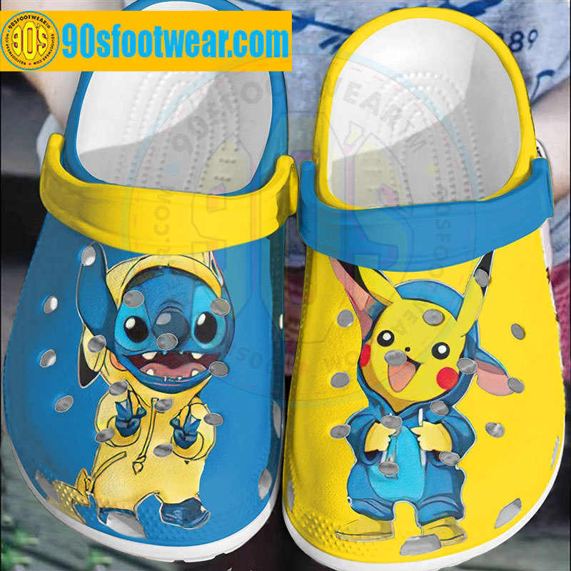 Crocs outfit - pokemon halloween crocs stitch and pikachu pokemon costume classic clogs - 1911 Crocs Outfit