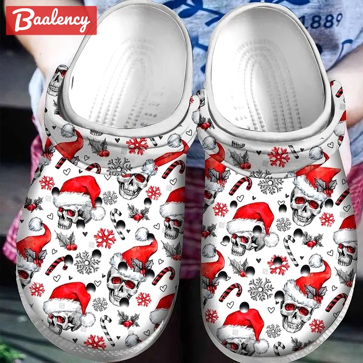Crocs outfit - santa skull christmas pattern crocs crocband clog shoes for men women - 1992 Crocs Outfit