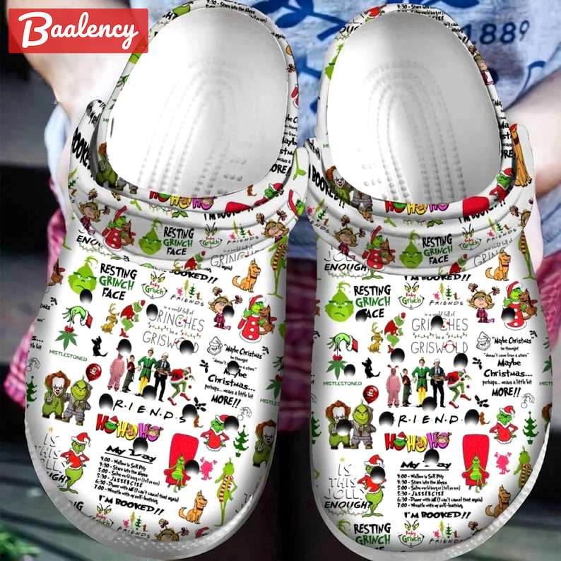 Crocs outfit - the grinch funny christmas pattern crocs clogs crocband shoes - 2206 Crocs Outfit