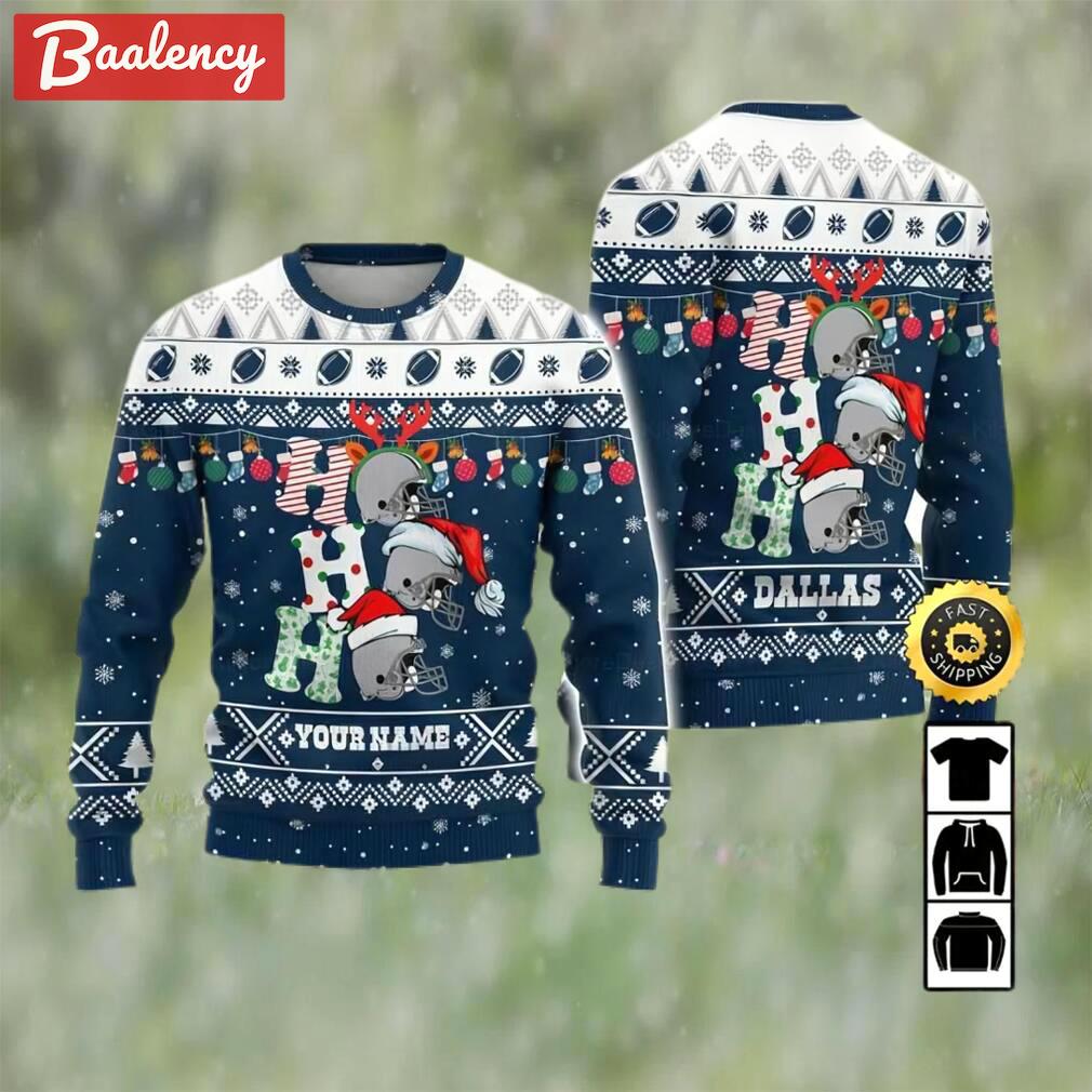 Customized dallas cowboys ugly christmas sweater, faux wool sweater, national football league, gifts for fans football nfl, football 3d ugly sweater ? prinvity Christmas Ugly Sweater