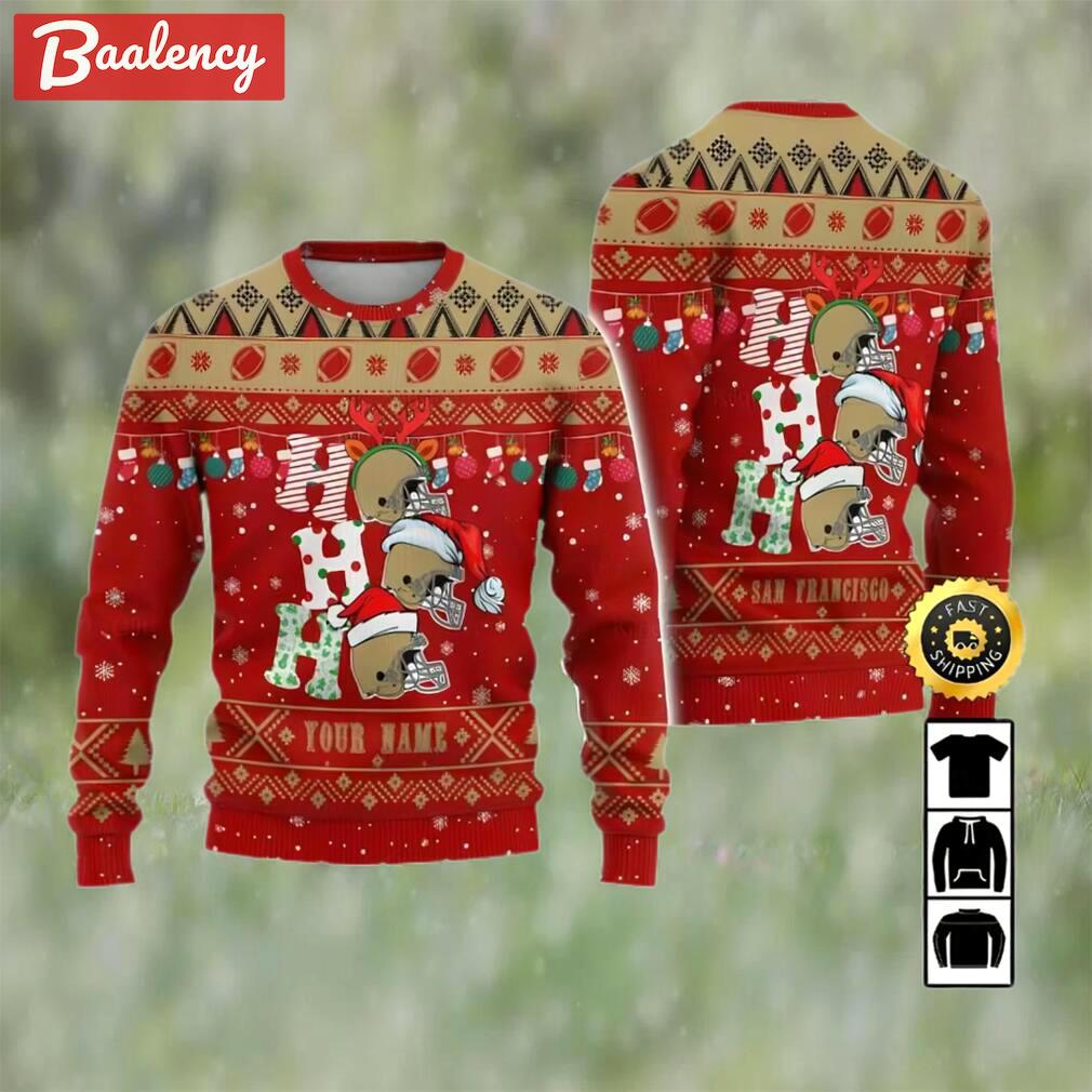 Customized san francisco 49ers ugly christmas sweater, faux wool sweater, national football league, gifts for fans football nfl, football 3d ugly sweater ? prinvity Christmas Ugly Sweater
