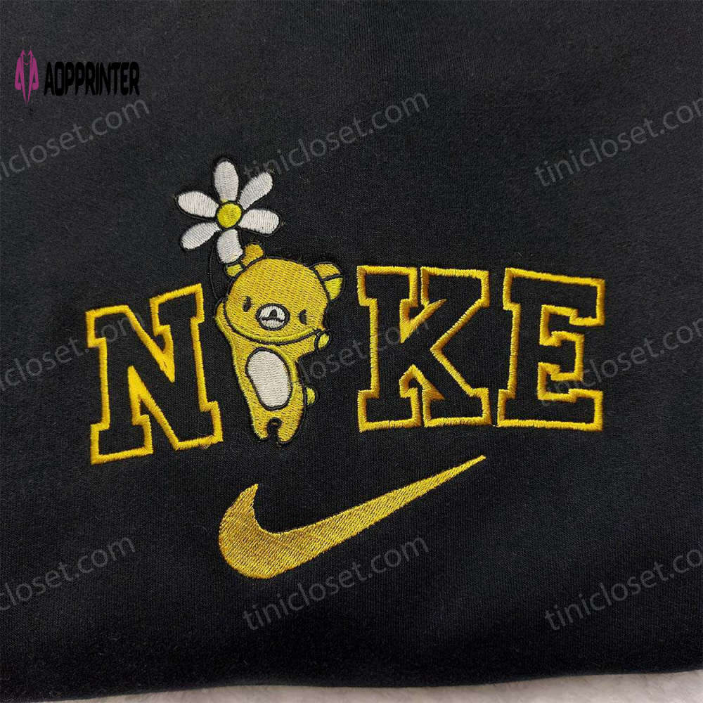 Cute rilakkuma embroidered sweatshirt & cartoon shirt: adorable & stylish embroidered shirts Embroidered Shirt