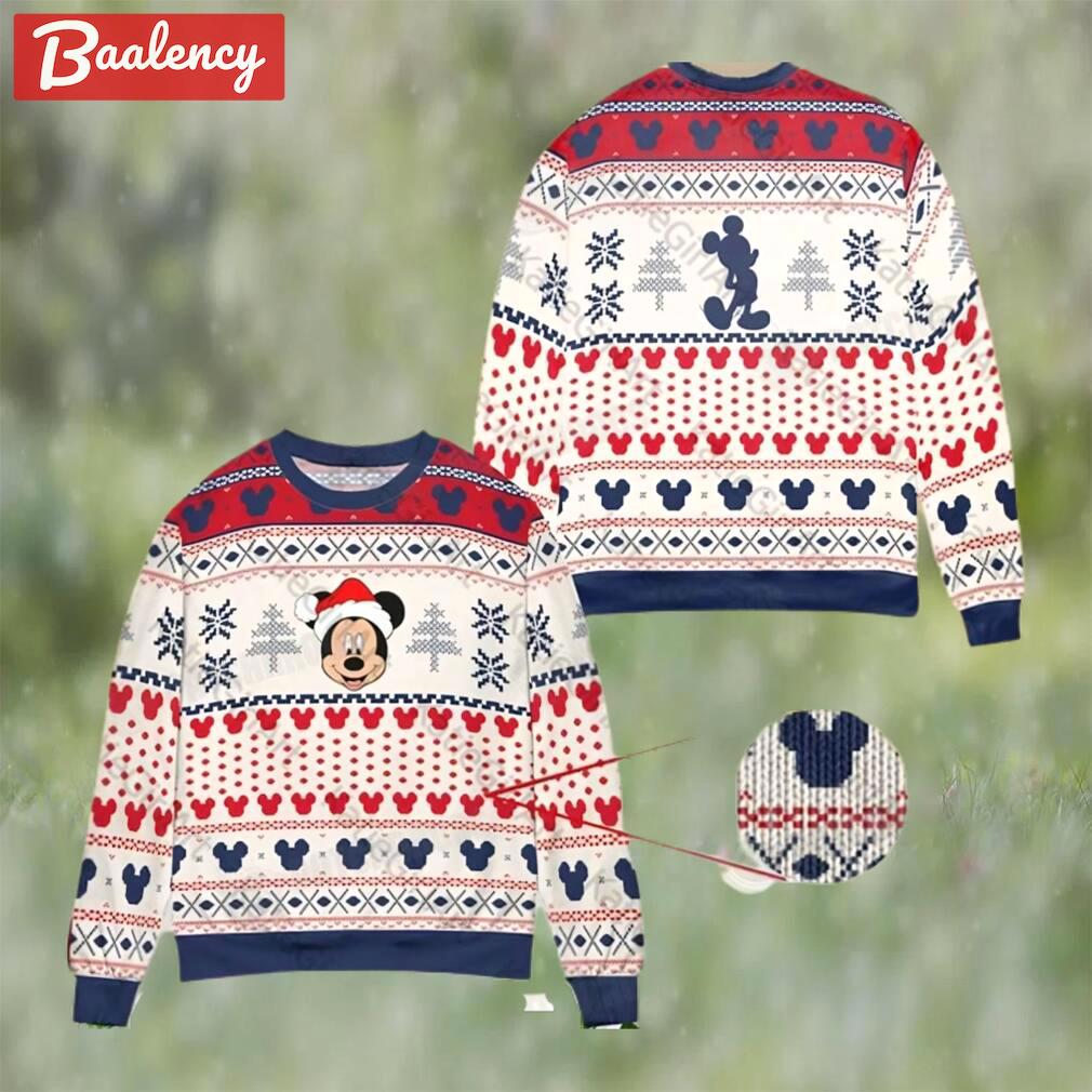 Cute santa mickey christmas ugly sweater gift for disney fan Christmas Ugly Sweater