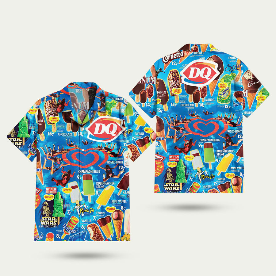 Dairy queen ice cream summer hawaiian shirt Hawaii Shirt Shorts & Flip Flops