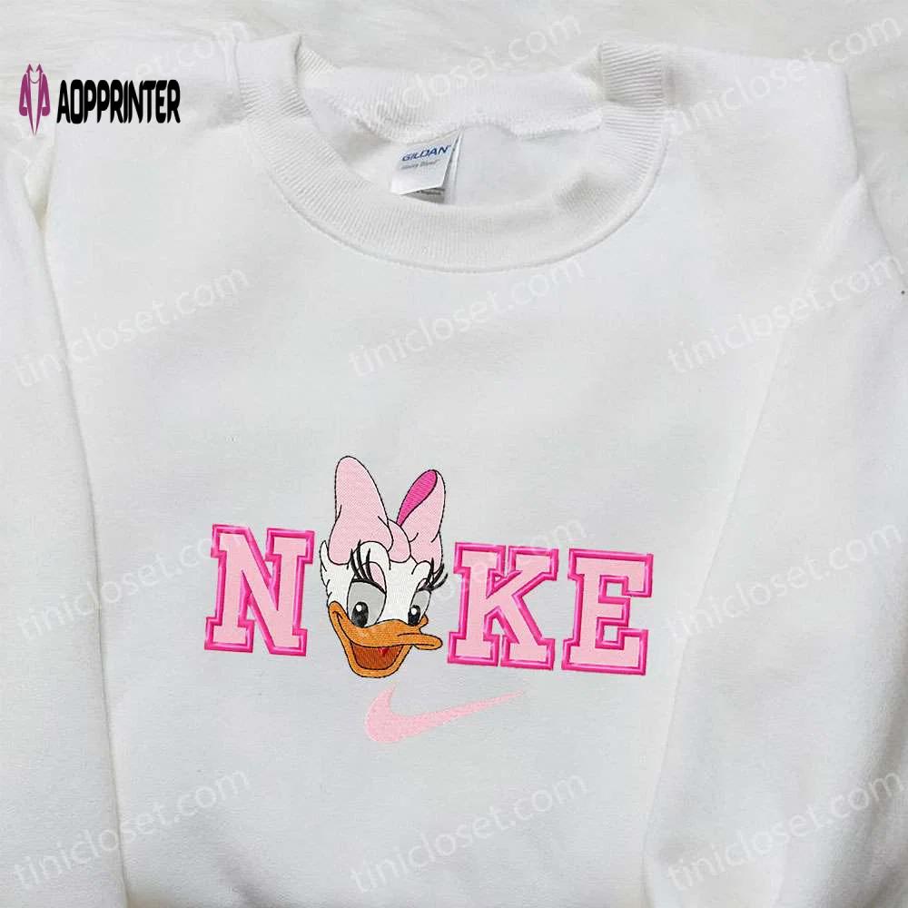Daisy duck x nike cartoon embroidered sweatshirt & donald duck shirt nike inspired apparel Embroidered Shirt