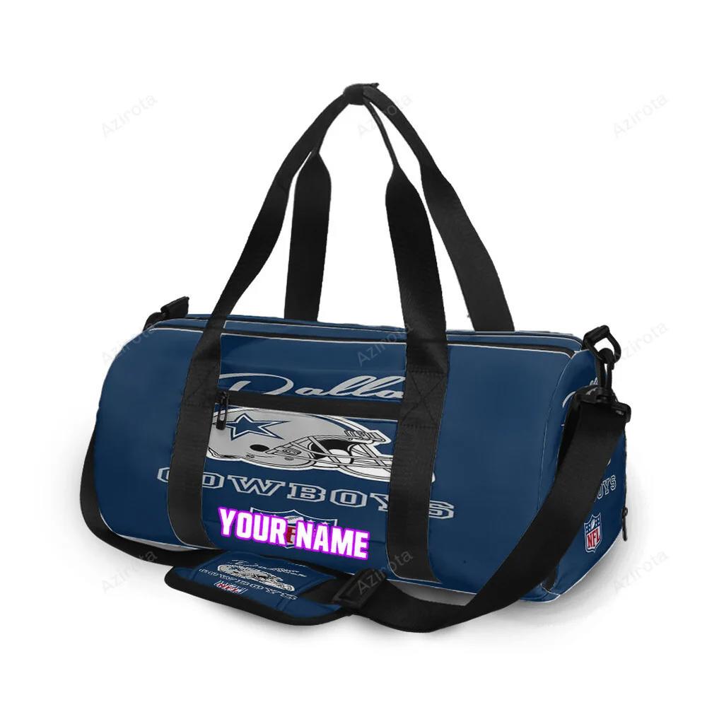 Dallas cowboys helmet nfl blue personalized name travel bag gym bag 809 Travel Bag