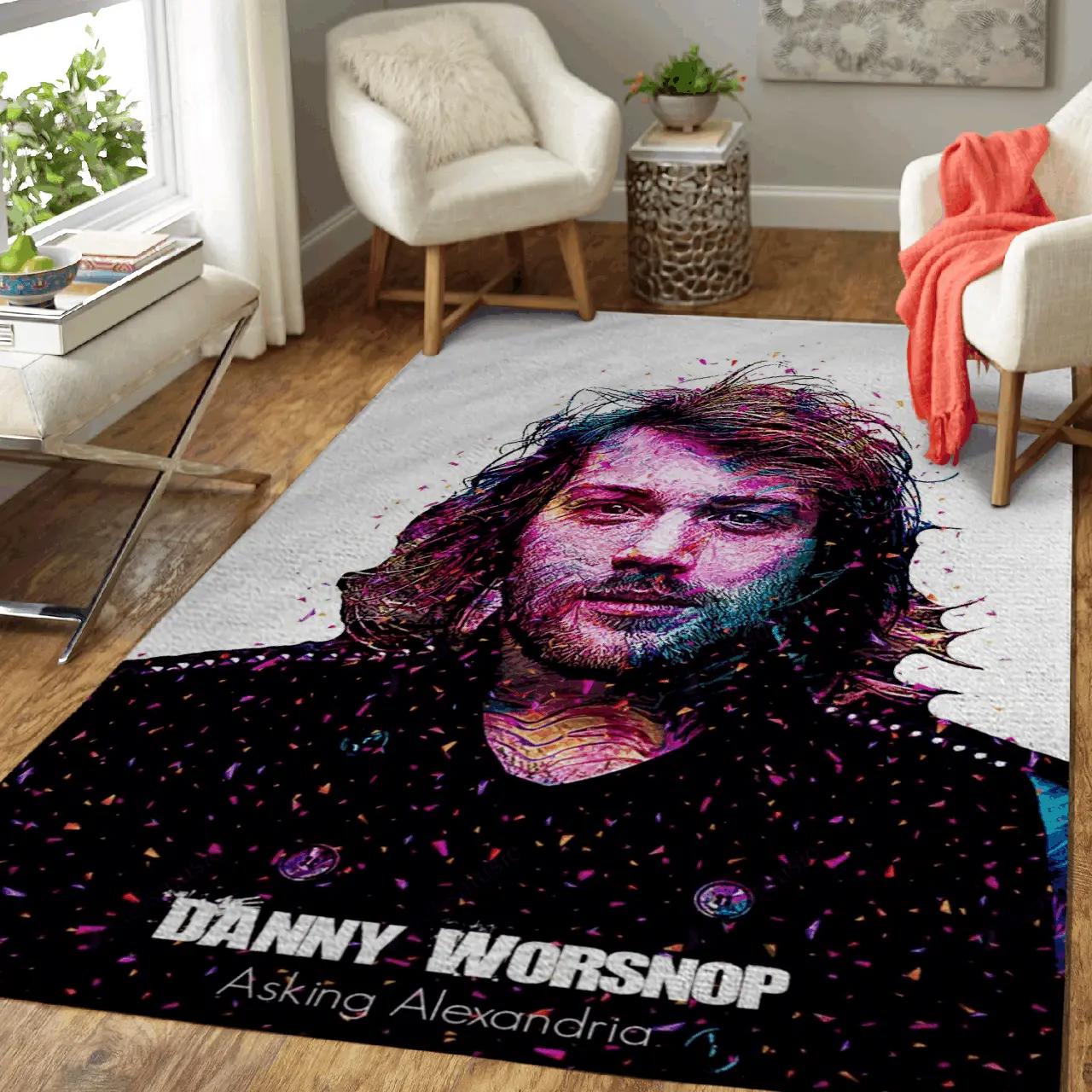 Danny worsnop illustration asking alexandria in color art for fans area rug living room carpet rug regtangle carpet floor decor home decor Rectangle Rug