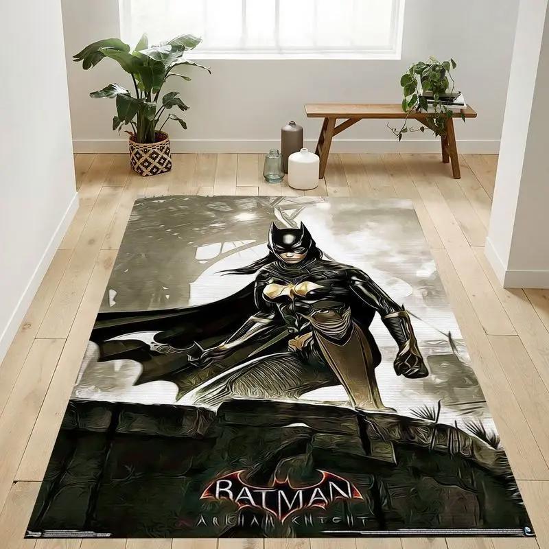 Dc comics video game arkham knight batgirl area rug living room and bed room rug rug regtangle carpet floor decor home decor Rectangle Rug