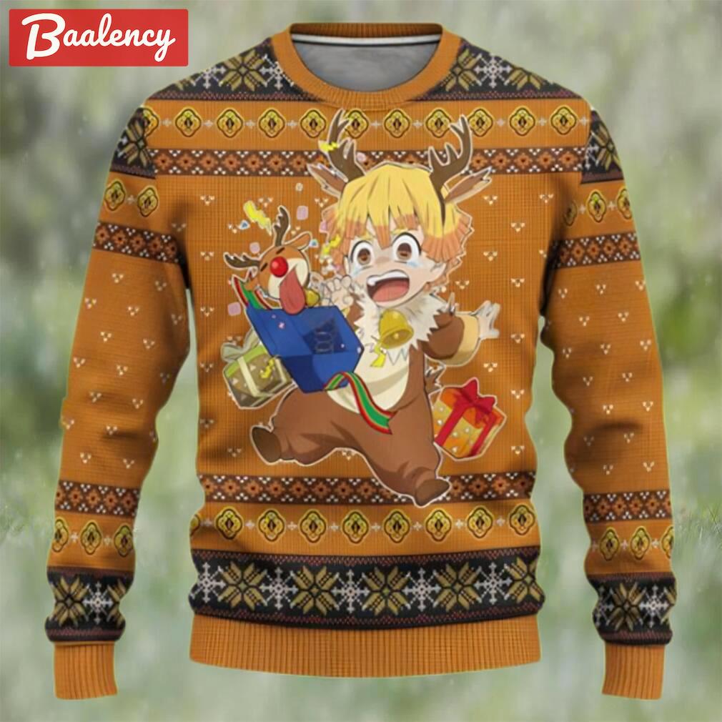 Demon slayer zenitsu chibi ugly christmas sweater Christmas Ugly Sweater