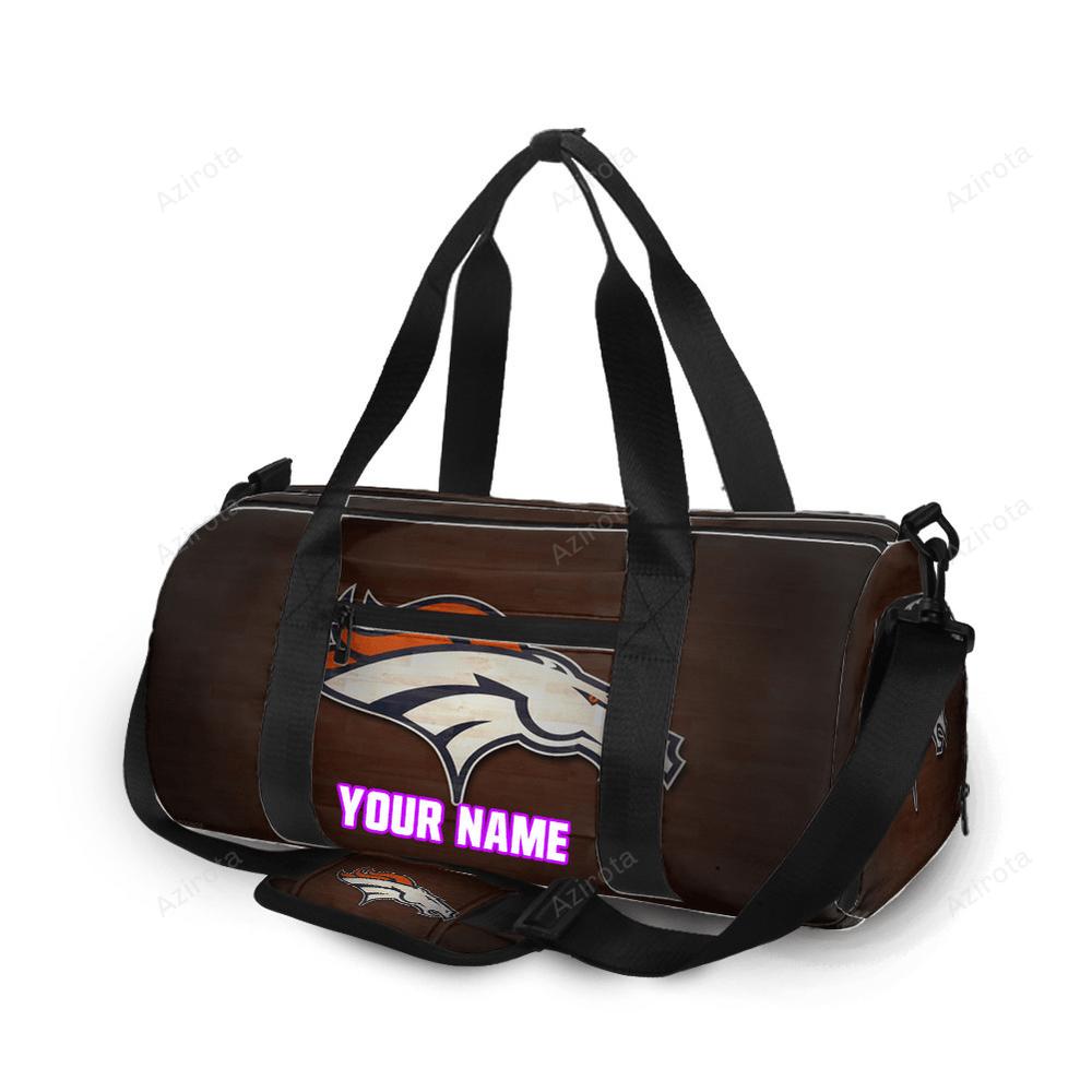 Denver broncos emblem v2 personalized name travel bag gym bag 1771 Travel Bag