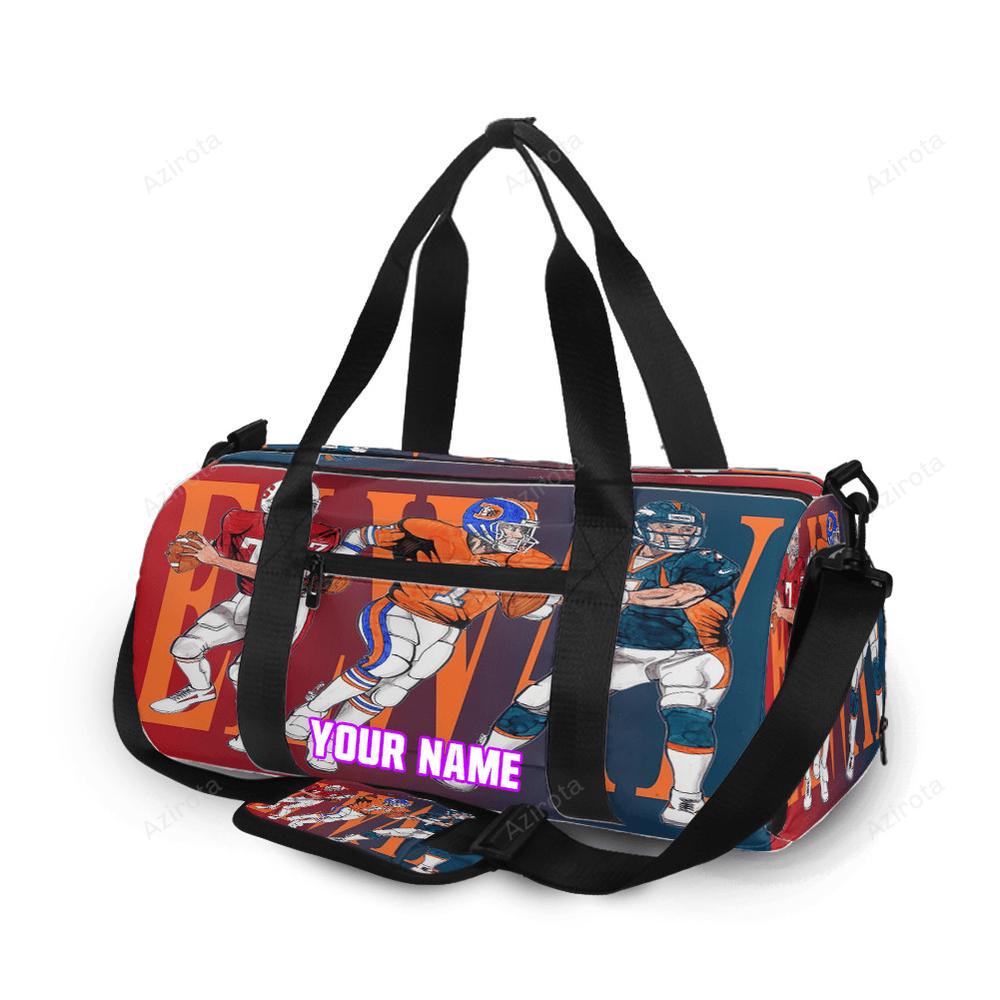 Denver broncos john elway v40 personalized name travel bag gym bag 886 Travel Bag