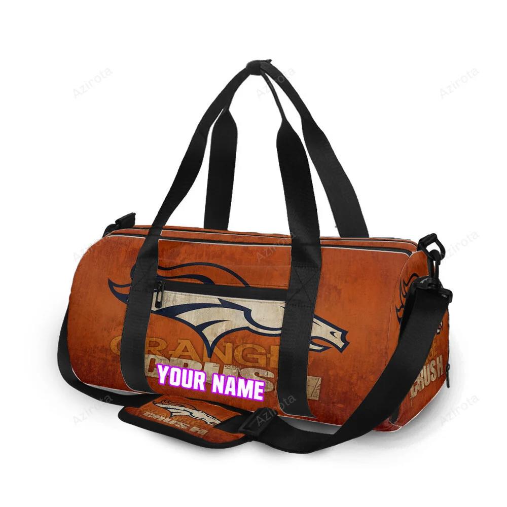 Denver broncos orange crush v11 personalized name travel bag gym bag 1024 Travel Bag
