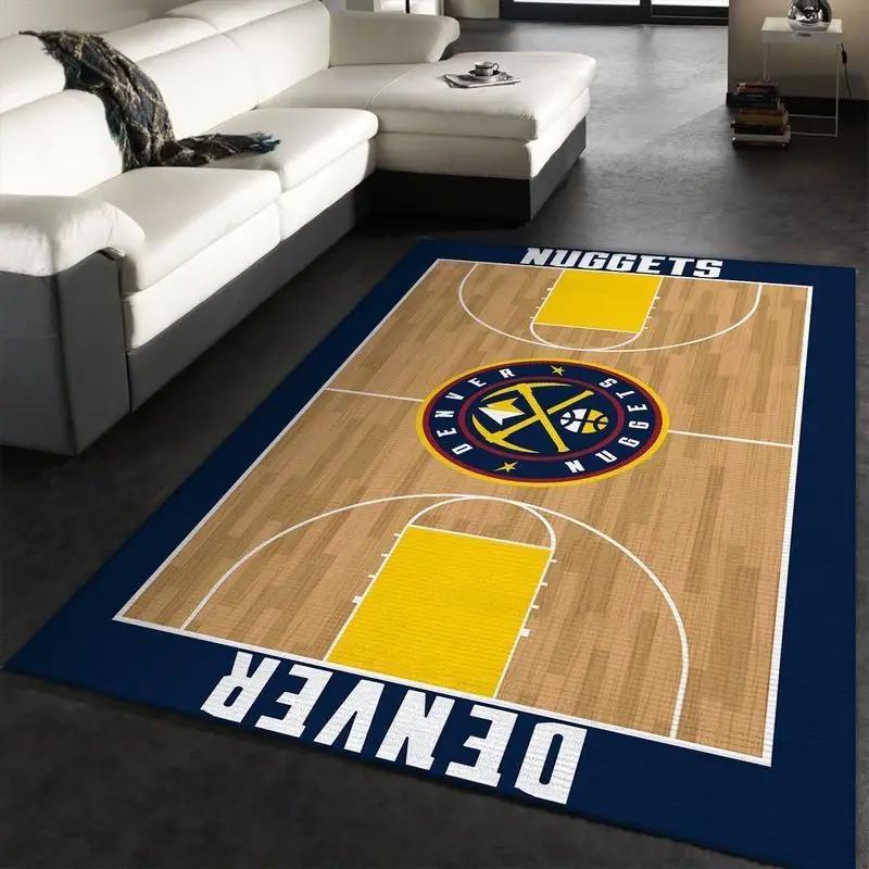 Denver nuggets nba 1 area rug living room and bed room rug rug regtangle carpet Rectangle Rug