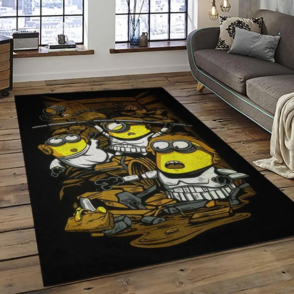Despicable me film movie minion characters area rug home decor halloween gift best present for friends dmm17 Rectangle Rug