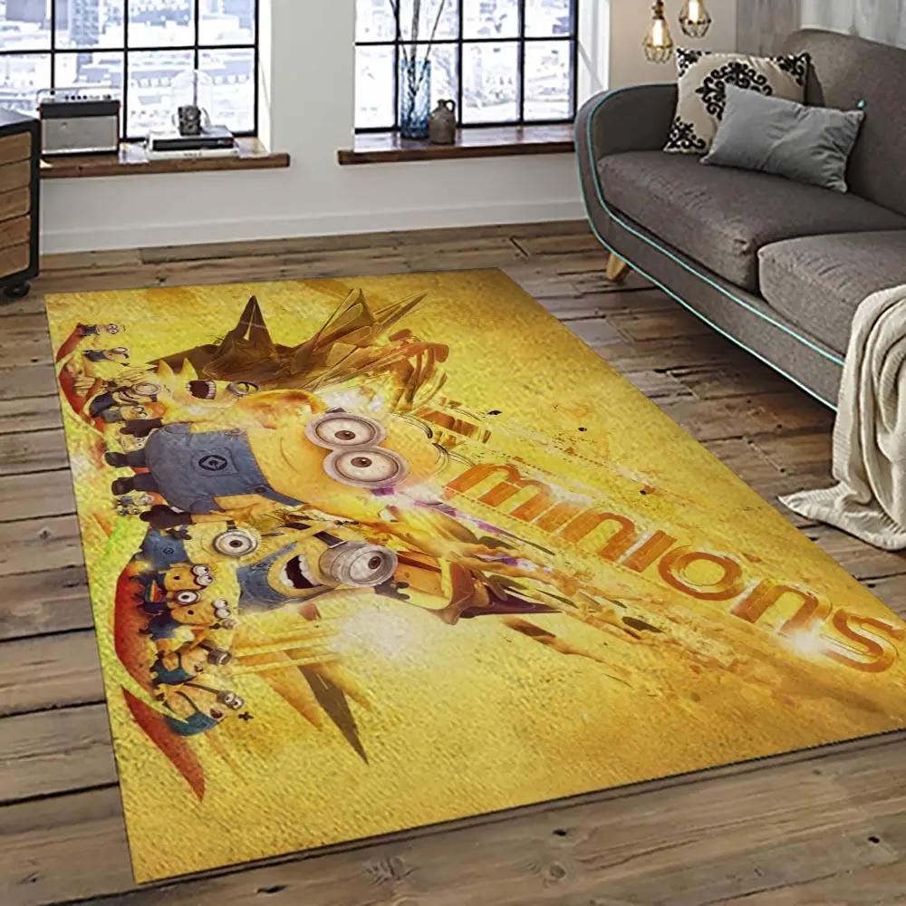 Despicable me film movie minion characters area rug home decor halloween gift best present for friends dmm74 Rectangle Rug