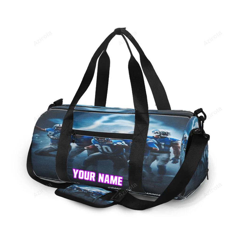 Detroit lions team v3 personalized name travel bag gym bag 1125 Travel Bag