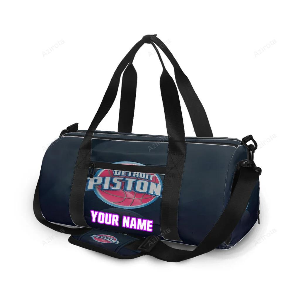 Detroit pistons black personalized name travel bag gym bag 92 Travel Bag