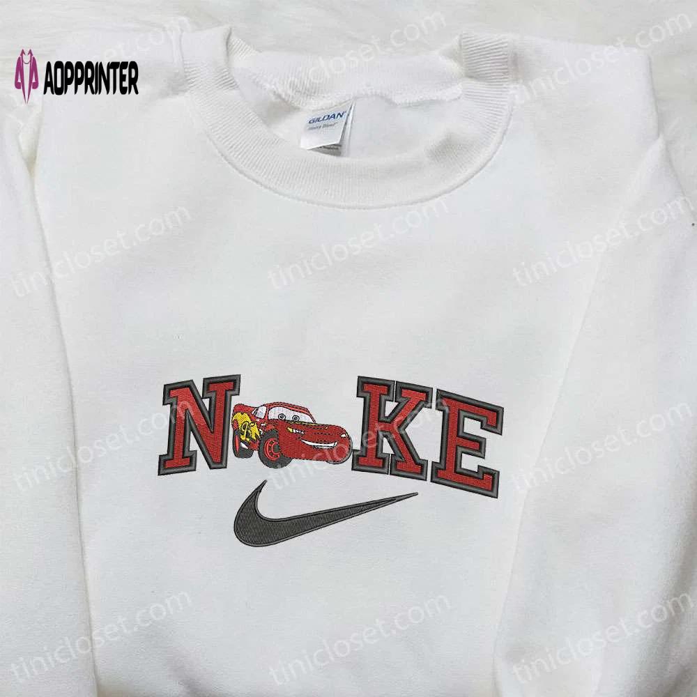 Disney characters embroidered sweatshirt lightning mcqueen x nike nike inspired shirt Embroidered Shirt