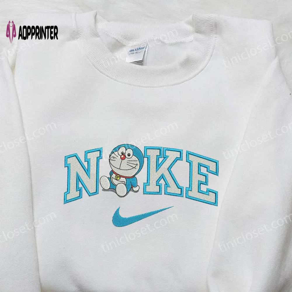 Doraemon x nike embroidered shirt: custom design exclusive collaboration Embroidered Shirt