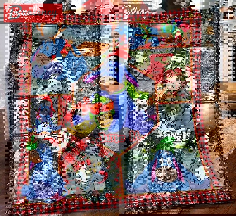 Eeyore christmas blanket winnie the pooh fleece blanket movie couch sofa blanket birthday gifts christmas gift for kids Quilt Blanket