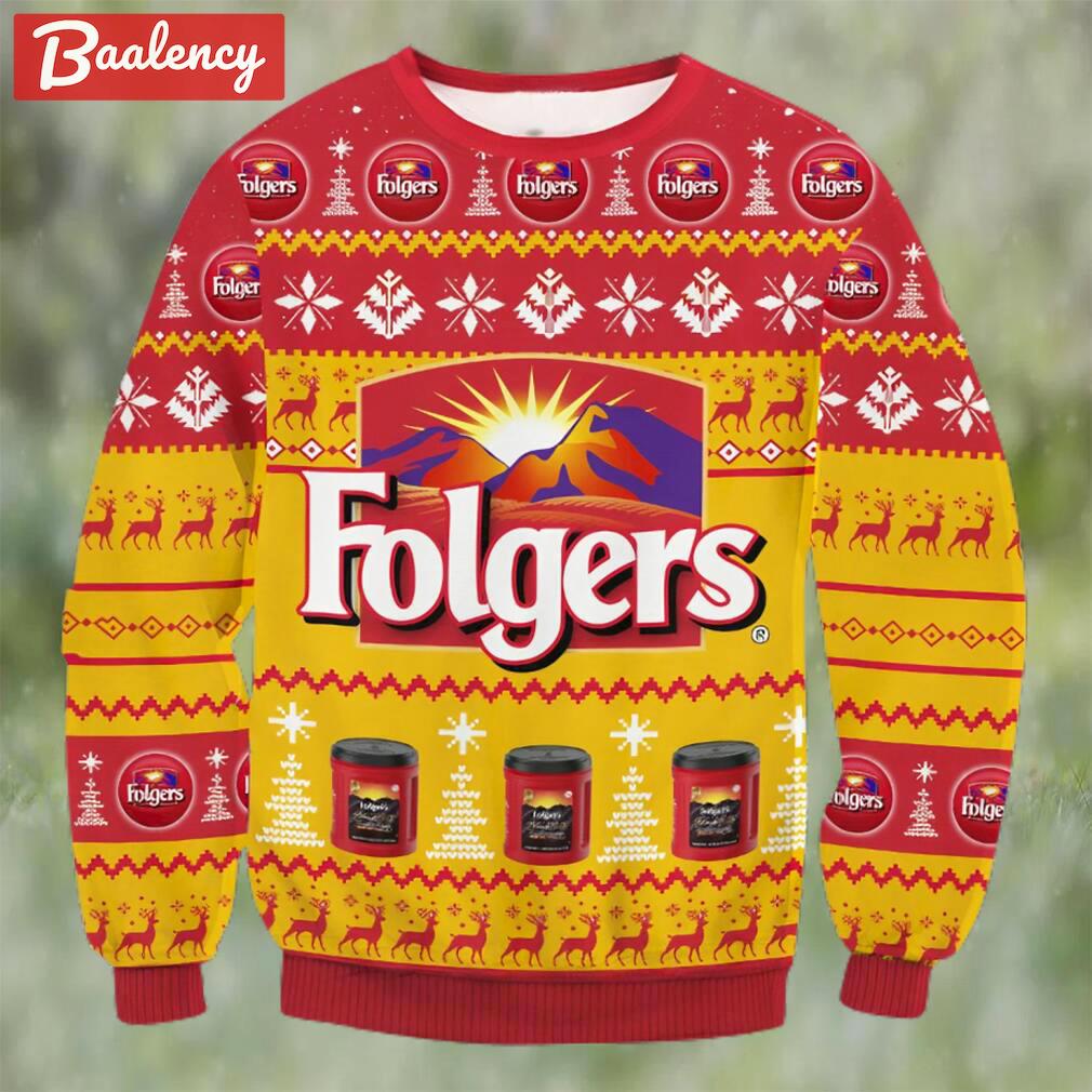Folgers coffee ugly christmas sweater Christmas Ugly Sweater
