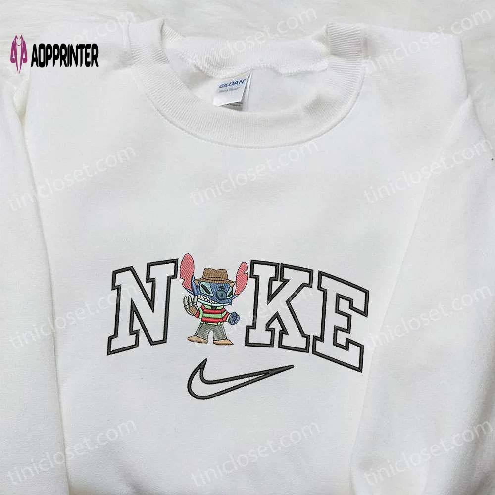Freddy krueger x nike embroidered hoodie & shirt: best halloween gift ideas Embroidered Shirt