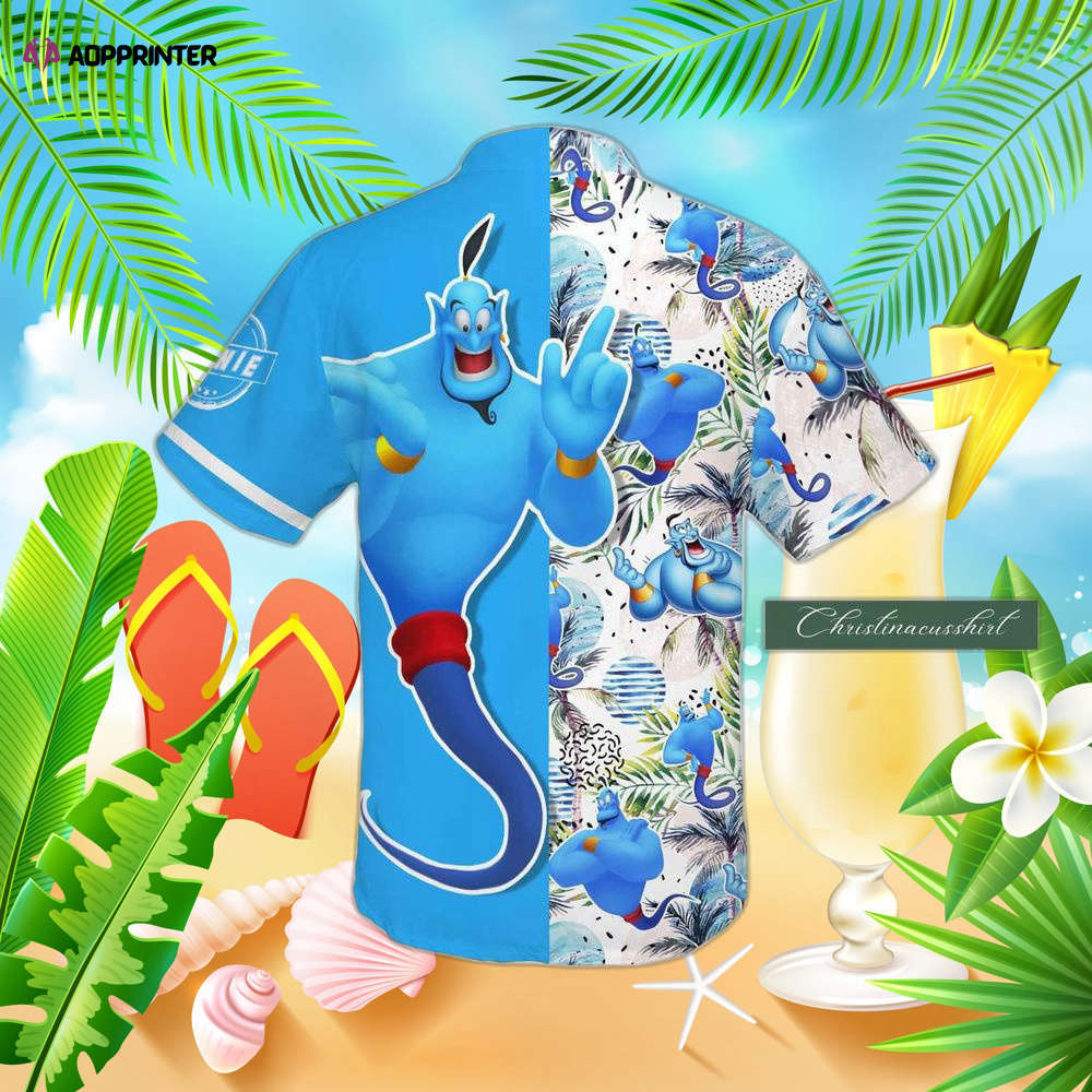 Genie hawaiian shirt, disney genie button shirt, genie aladdin shirt, for men women Hawaii Shirt