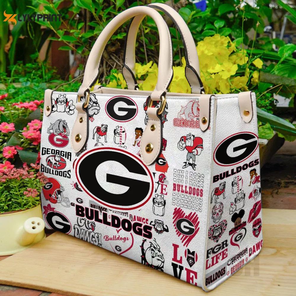 Georgia bulldogs lover: leather hand bag gift for women’s day gift for women s day – ch 300 Women Leather Hand Bag